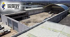 Etapas de construcción para una nave industrial con arcotecho