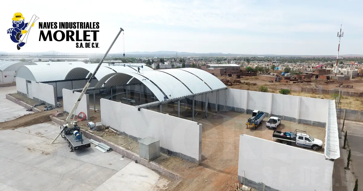 Proceso constructivo de nave industrial con sistema arcotecho Morlet